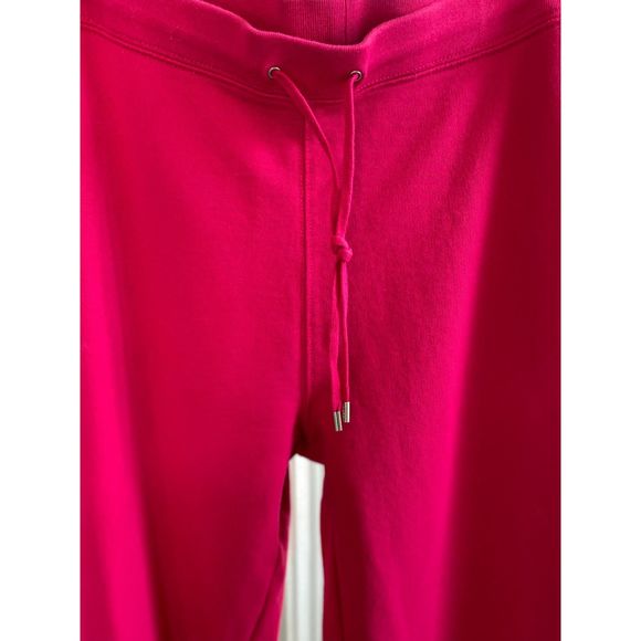 Lauren Ralph Lauren 100% Cotton Hot Fuchsia Pink Straight Leg Sweatpants SZ XL - Picture 2 of 5